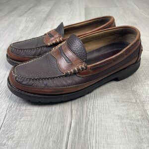 L.L. Bean Men's Allagash Bison Handsewn Penny Loafers Two-Tone Size 9 Slip On S